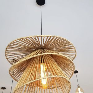Lampara colgante rattan