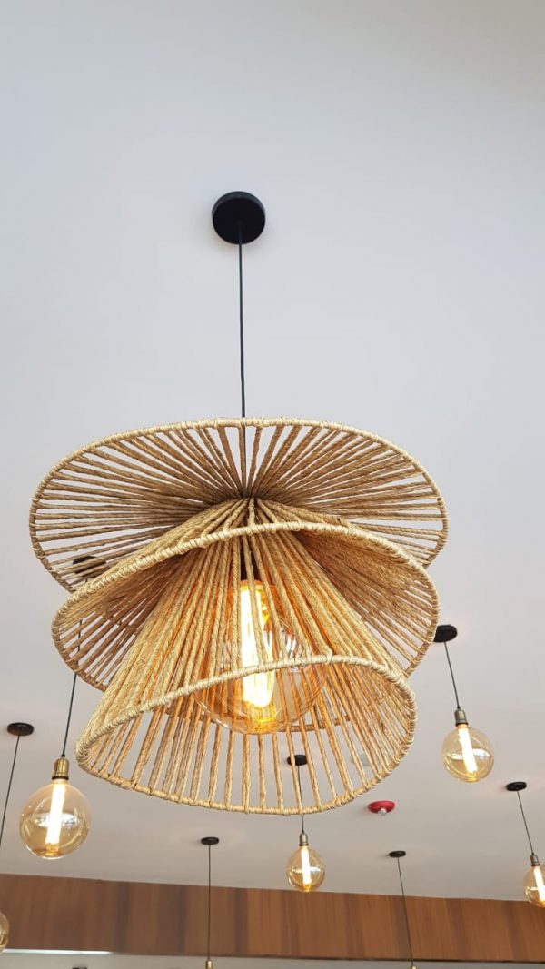 Lampara colgante rattan