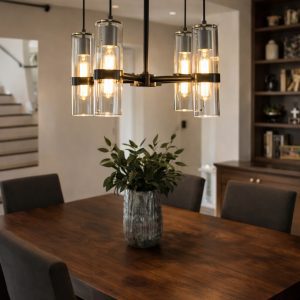 Candelabro Metal-Cristal