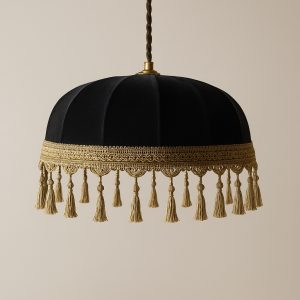Lampara colgante flecos