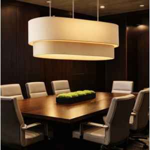 Lámpara colgante de tela Ovalada