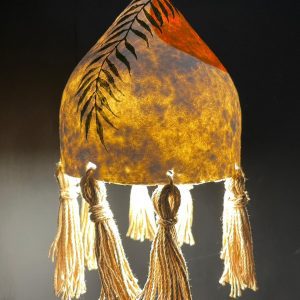 Lámpara colgante papel maché